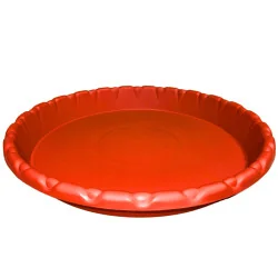 Soucoupe plastique ondulée terre cuite 42,5cm