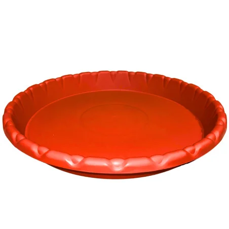 Soucoupe plastique ondulée terre cuite 42,5cm