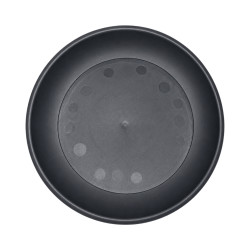 Soucoupe ronde gris anthracite 17cm
