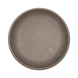 Soucoupe ronde taupe 17cm