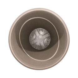 Pot rond taupe 23L