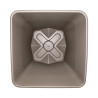 Pot carré taupe 15.2L