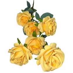 P11-2 Tige 6 Roses - Jaune