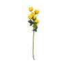 Tige de 6 Roses Jaunes Artificielles