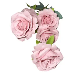 P11-6 Tige 6 Roses - Vieux rose