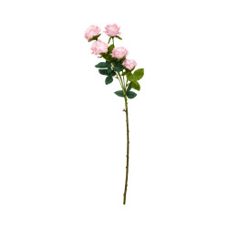 Tige de 6 Roses Vieux Rose Artificielles