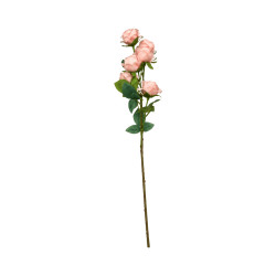Tige de 6 Roses Beige Clair Artificielles