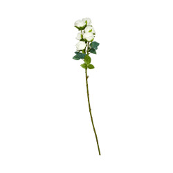 Tige de 6 Roses Blanches Artificielles
