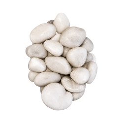 Galet blanc glossy 4-6cm 10kg
