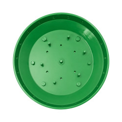 Plateau rond floral vert 14cm