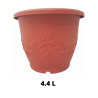 Pot rond Terracotta décor fleurs 4,7L 
