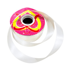 Ruban Satin Blanc – 3 cm × 20 m