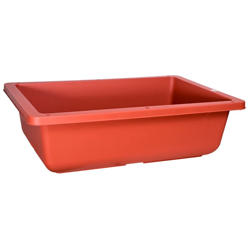 Jardinière Rectangulaire Rouge 67L (sans trou)
