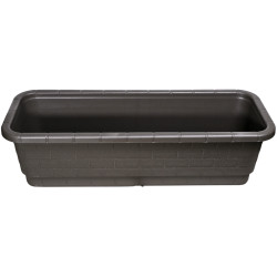 Jardinière rectangulaire café 74L