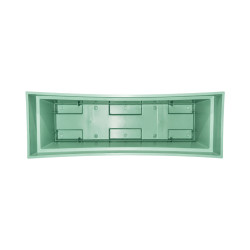 Jardinière rectangulaire verte 13L