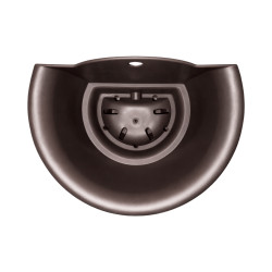 Pot Mural Demi-Rond Marron 19,5cm