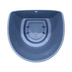 Pot mural demi-rond bleu 21,5cm