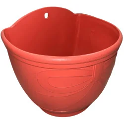 Pot Mural Rouge Décoré 21,5cm