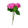 Hortensia Artificiel Rose Foncé à Grosses Fleurs