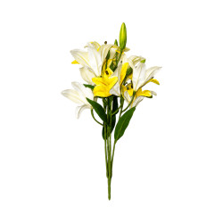 Bouquet de Lys Artificiels – Jaune