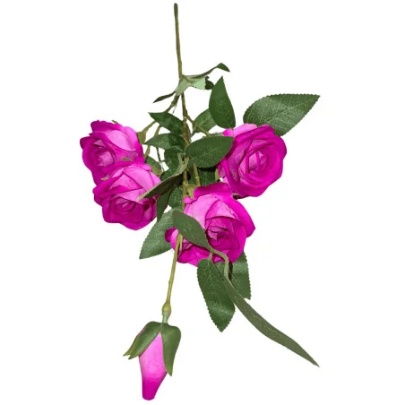 Bouquet de roses artificielles fuchsia