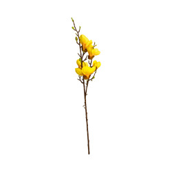 Magnolia artificiel jaune lumineux 3 fleurs