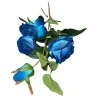 Bouquet de roses artificielles bleues