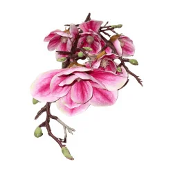 Branche de magnolia artificiel rose