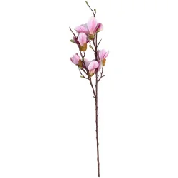 Branche de magnolia artificiel rose
