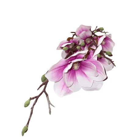 Branche de magnolia artificiel rose & ivoire