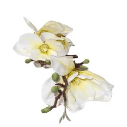 Branche de magnolia artificiel blanc