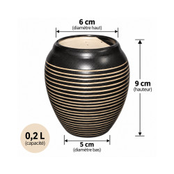 Pot céramique noir – 0,2 L