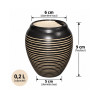 Pot céramique noir – 0,2 L