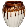 Pot céramique marron et blanc 0,2 L
