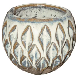 Pot céramique motif feuille 0,1 L