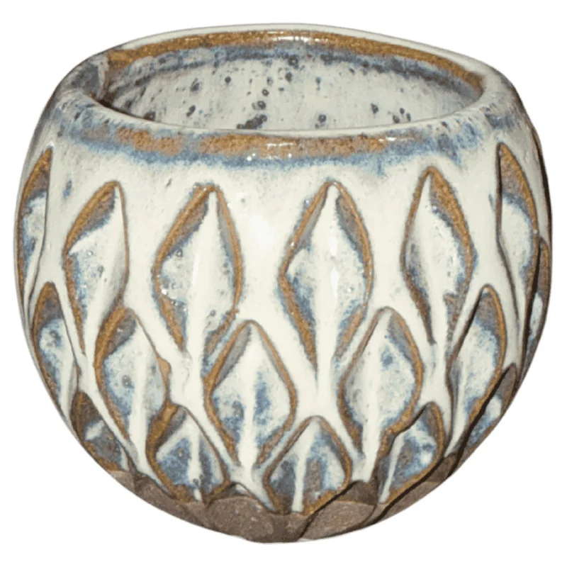 Pot céramique motif feuille 0,1 L