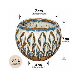 Pot céramique feuillage – 0,1 L