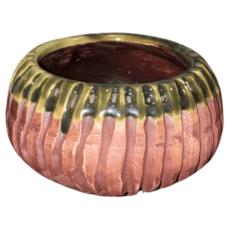 Pot céramique vert et brun 0,1 L