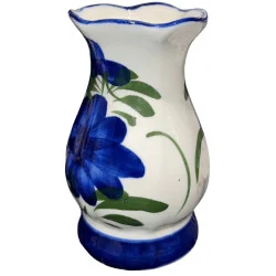 Vase céramique fleur bleue 0,7 L