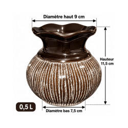 Pot céramique brun – 0,5 L