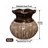 Pot céramique brun – 0,5 L