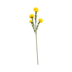 Œillet Artificiel Jaune sur Tige