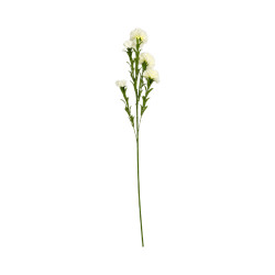 Œillet Artificiel Blanc sur Tige