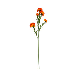 Œillet Artificiel Orange sur Tige