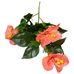 Hibiscus artificiel – Orange tropical