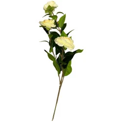 Camélia artificiel – Jaune pastel