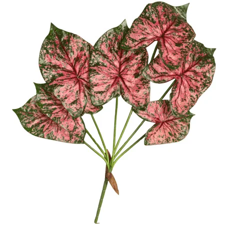 Feuillage artificiel – Caladium rose et vert
