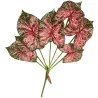 Feuillage artificiel – Caladium rose et vert