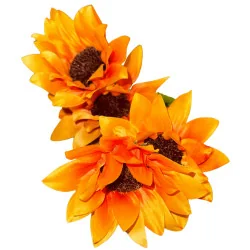 Tige de tournesol artificiel – Orange flamboyant
