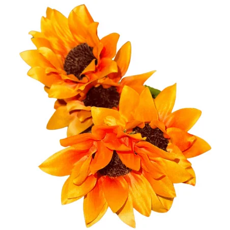 Tige de tournesol artificiel – Orange flamboyant